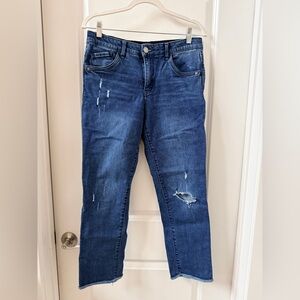 Wit & Wisdom Ab-Solution Distressed Slim-Straight Leg Jeans